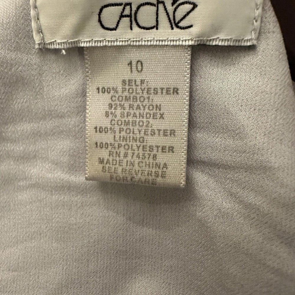 Cache Grey Polyester Size 10 Open Cardigan Pleate… - image 4